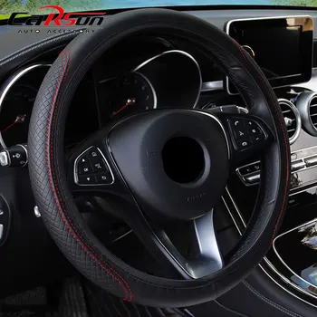 автомобил Черен капак на волана от изкуствена кожа за Nissan Altima Armada Juke Leaf Maxima Murano Pathfinder Sentra Versa X