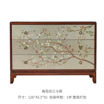 американски стил скрин входен шкаф Начало китайски стил боядисани реколта мебели шкафче