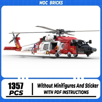 военна серия Moc градивни блокове MH-60J JayHawk модел технология тухли DIY събрание самолет играчки за