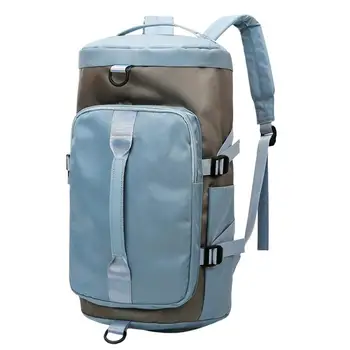  голям капацитет фитнес чанта лек фитнес чанта за жени и мъже водоустойчив пътуване чанта раница с отделение за обувки и мокри
