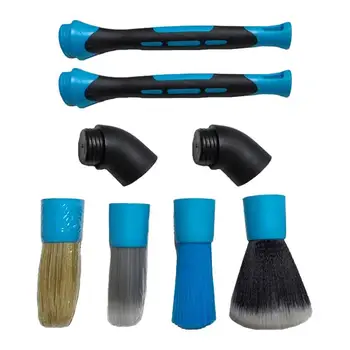 кола Air Vent Brush Set Ultra Soft Duster Brushes Car Detail Brush Kit Auto Boar Hair Car Detail Brush for Cleaning Auto Interior