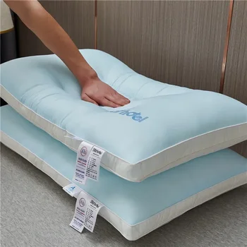 легло възглавница спалня легла, петзвезден хотел възглавница 3D памук възглавница, триизмерни ватирани шийката на матката мека възглавница