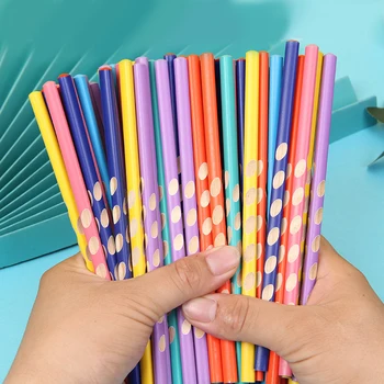 нов 30cs/lot Groove триъгълник дървени многоцветни моливи HB моливи детска рисунка Macaron молив училище писане канцеларски