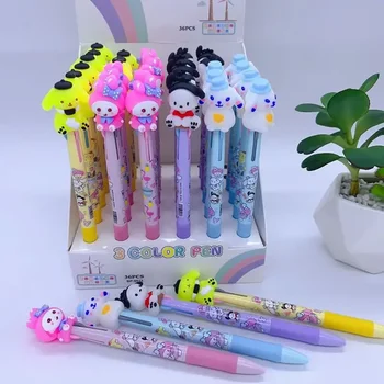 нов Sanrio 18/36pcs химикалка сладък карикатура 3-цветове маркер мелодия детски цвят живопис студент писане канцеларски подарък
