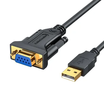  позлатени USB към RS232 мъжки конвертор адаптер кабел USB към сериен кабел 9Pin чип индустриален клас за компютърни лаптопи порт