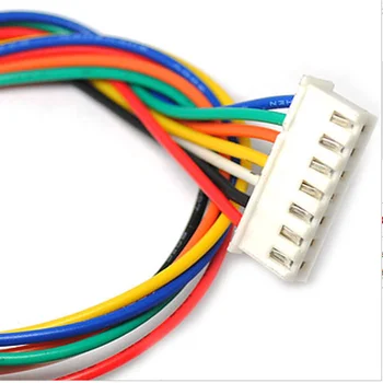 разстояние 2.54MM 8P 300MM, 26AWG XH кабел с една глава, електронна линия за свързване, цветна случайна доставка