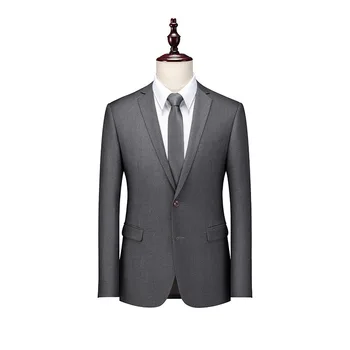 сиво/черно Блейзъри2023 Мъже Slim Fit Бизнес блейзъри Яке Официален офис Casual Slim Fit Blazer 6XL голям размер официален костюм яке