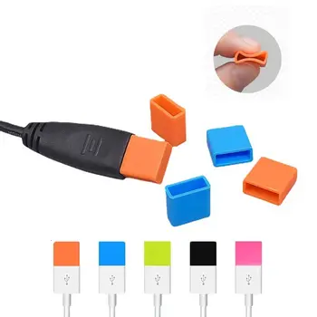 силиконов USB мъжки прах капак плътен цвят зареждане разширение щепсел запушалка прехвърляне на данни кабел линия анти-прах щепсел капачка капак