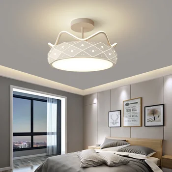 спалня таван светлина луксозен романтична корона кристал лампа модерен минималистичен LED светлина