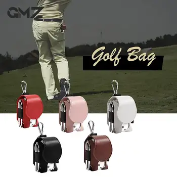 чанта торбичка мини джоб кожена топка за голф съхранение с ключалката чанта притежателя задръжте 2 топки голф аксесоари за съхранение (топката не inclued)