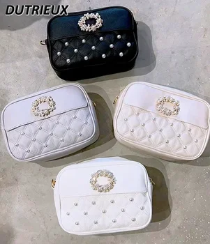 японски сладък сладък мини чанти мина серия масово производство класически кристал перла PU кожа Crossbody торбичка пратеник чанти момиче