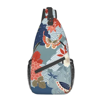 японски стил Crossbody чанта Япония реколта дизайн гърдите чанта Унисекс жени мъж мода раници за рамо пътуване