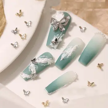 японски стил сплав нокти орнаменти нокти изкуство декорация нокти изкуство сексапил 3D нокти изкуство бижута пеперуда нокти кристали